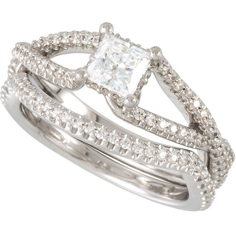 Zirconia > Cubic > 4.5mm > X > 4.5 > with > Ring > Engagement > Diamond > 1/3 CTW