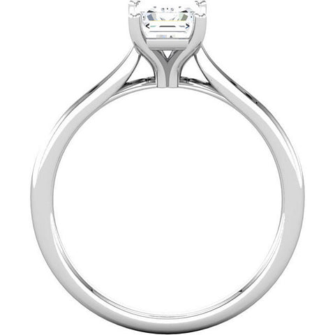 Ring > Engagement > Solitaire > Zirconia > Cubic > Emerald-Cut > 7x5mm