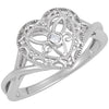 Ring > Heart > Diamond > .025 CTW
