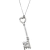 Necklace > 18" > Key > Diamond > .0075 CTW