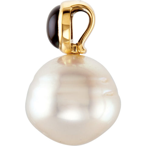 Pendant > Pearl > Cultured > Sea > South > Onyx & 12mm > Round > 6mm