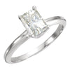 Solitaire > Emerald > Moissanite > Created