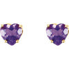 Earrings > Heart > Amethyst