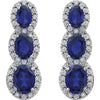 Earrings > 3-Stone > Diamond > .07 CTW > & > Amethyst