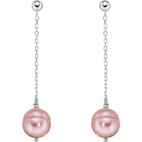 Earrings > Pearl > Pink > Cultured > Freshwater