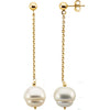 Earrings > Dangle > Pearl > Cultured > Freshwater > 9-11mm