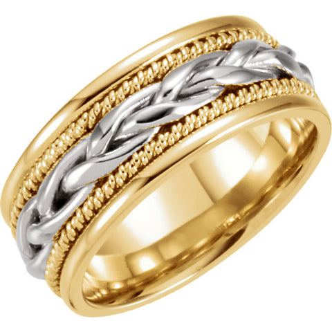 Band > Hand-Woven > 8mm > Two-Tone > 14kt