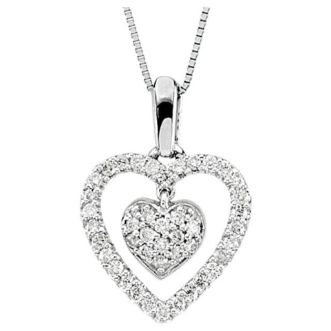 Necklace > Heart > Diamond > 1/4 CTW