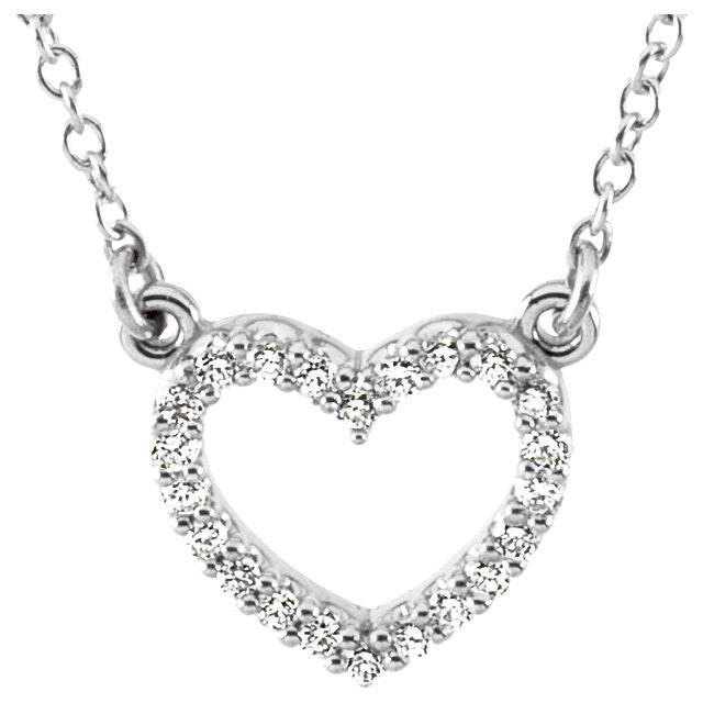 Necklace > Heart > Diamond > 1/8 CTW