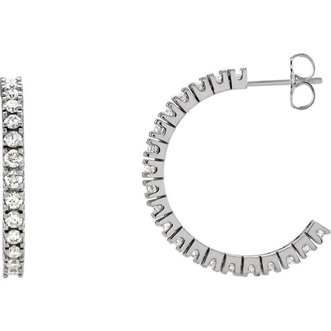 Earrings > Hoop > Diamond > 5/8 CTW