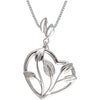 Design > Leaf > with > Necklace > 18" > Diamond > .05 CTW