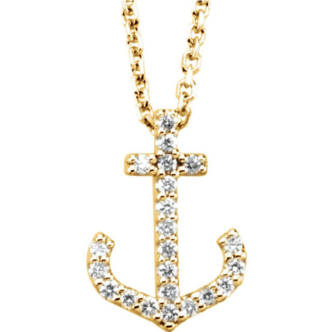 Necklace > Anchor > Diamond > 1/8 CTW