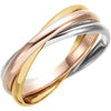 .5 > Ring > Rolling > Band > Three > 2.5mm > White > Rose & 14kt > 14kt > Yellow, > 14kt