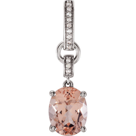 Pendant > Morganite & Diamond