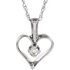 Necklace > 18" > Heart > Diamond > .03 CTW