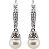 Earrings > Diamond > 1/5 CTW > and > Pearl > Freshwater > 6.5-7mm