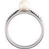 Ring > Diamond > .08 CTW > & > Pearl > 6mm