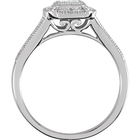 Ring > Illusion > Princess > Halo-Styled > Zirconia > Cubic