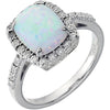 Ring > Diamond > .07 CTW > & > Opal > Created