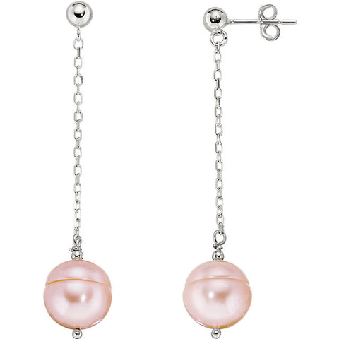 Earrings > Pearl > Pink > Cultured > Freshwater