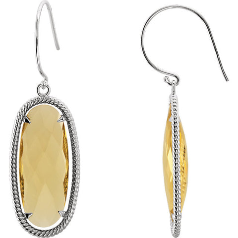 s > Dangle > Rope-Styled > Quartz > Honey > Oval > 10mm > X > 25 > Silver > Sterling