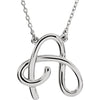 Necklace > 16" > Initial > Script > "A"