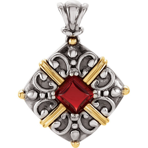 Pendant > Cabochon > Garnet > Mozambique > Genuine