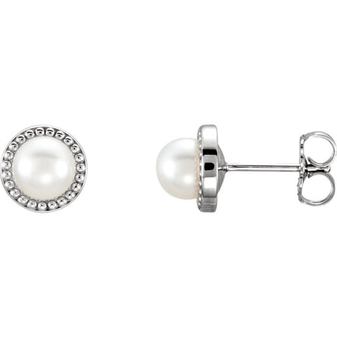 Earrings > Pearl > Cultured > Freshwater > 5.5-6mm