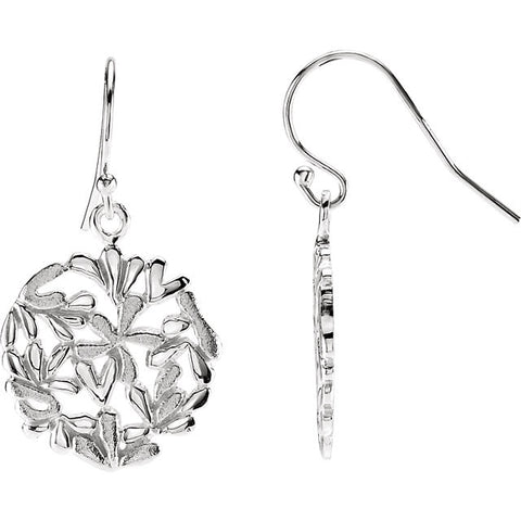 Earrings > Drop > Flower > Frosty