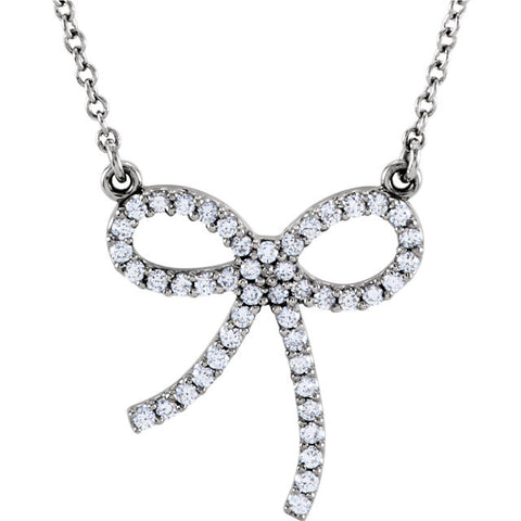 Necklace > Bow > Diamond > 1/4 CTW