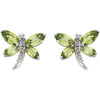 Earrings > Diamond > .04 CTW > & > Peridot