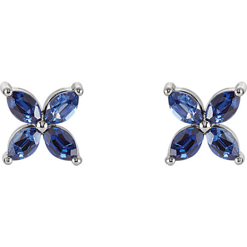 Earrings > Sapphire > Blue > Created > Chatham®
