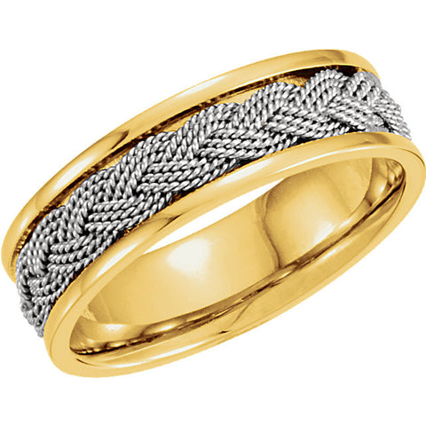 Band > Hand-Woven > 7mm > Two-Tone > 14kt