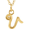 Necklace > Initial > Script > Lowercase > "F" > Letter