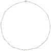 Necklace > 18" > Station > Pearl > Cultured > Freshwater > 4-4.5mm