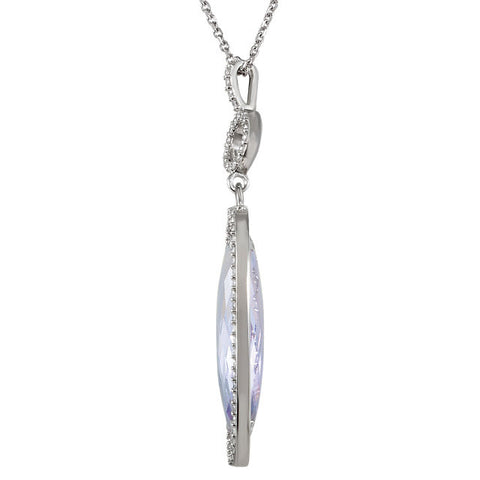 Pendant or Necklace > Dangle > Oval-Shaped > Halo-Styled