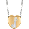Necklace > Heart > "Love" > Diamond > .01 CTW