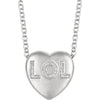 Necklace > Heart > "Love" > Diamond > .01 CTW