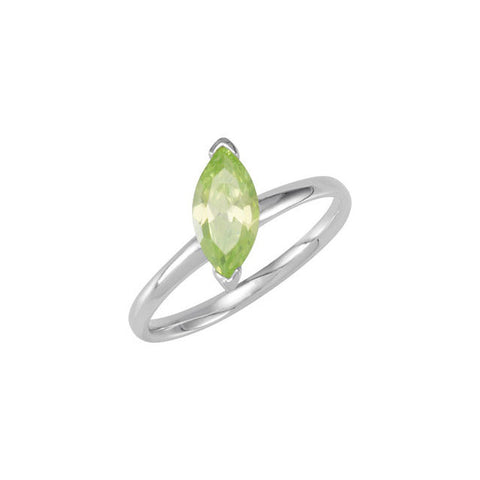 Ring > CZ > Colored > Peridot > Stackable