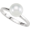 Ring > Pearl > Glass > 8.0mm > White > Stackable