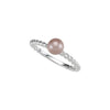 Ring > Pearl > Glass > 6.0mm > Pink > Stackable