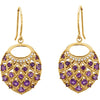 Earrings > Dangle > Diamond > .06 CTW > & > Amethyst