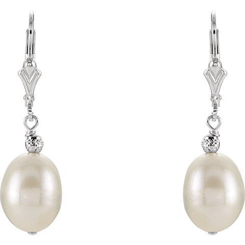 Earrings > Pearl > Cultured > Freshwater > 9-9.5mm