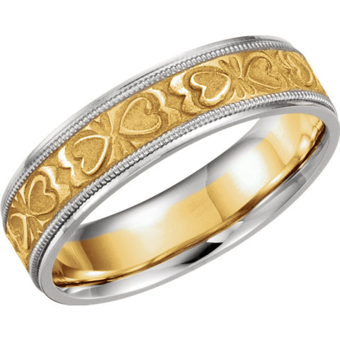 .5 > Band > Pattern > Heart > 6mm > Two-Tone > 14kt