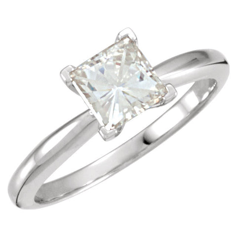 Solitaire > Moissanite > Created > Princess > 7mm