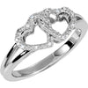 Ring > Design > Heart > Double > Diamond > .05 CTW