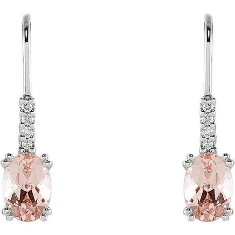 Earrings > Morganite & Diamond