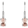 Earrings > Morganite & Diamond