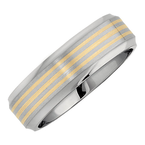 Inlay > Yellow > 14kt > with > Band > 7.0mm