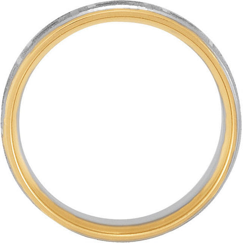 Band > Design > Fit > Comfort > Two-Tone > 7mm > White > Yellow & 14kt > 14kt
